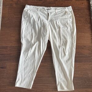 Lane Bryant Women’s Pants Size 22 White Straight Leg Plus Size Casual